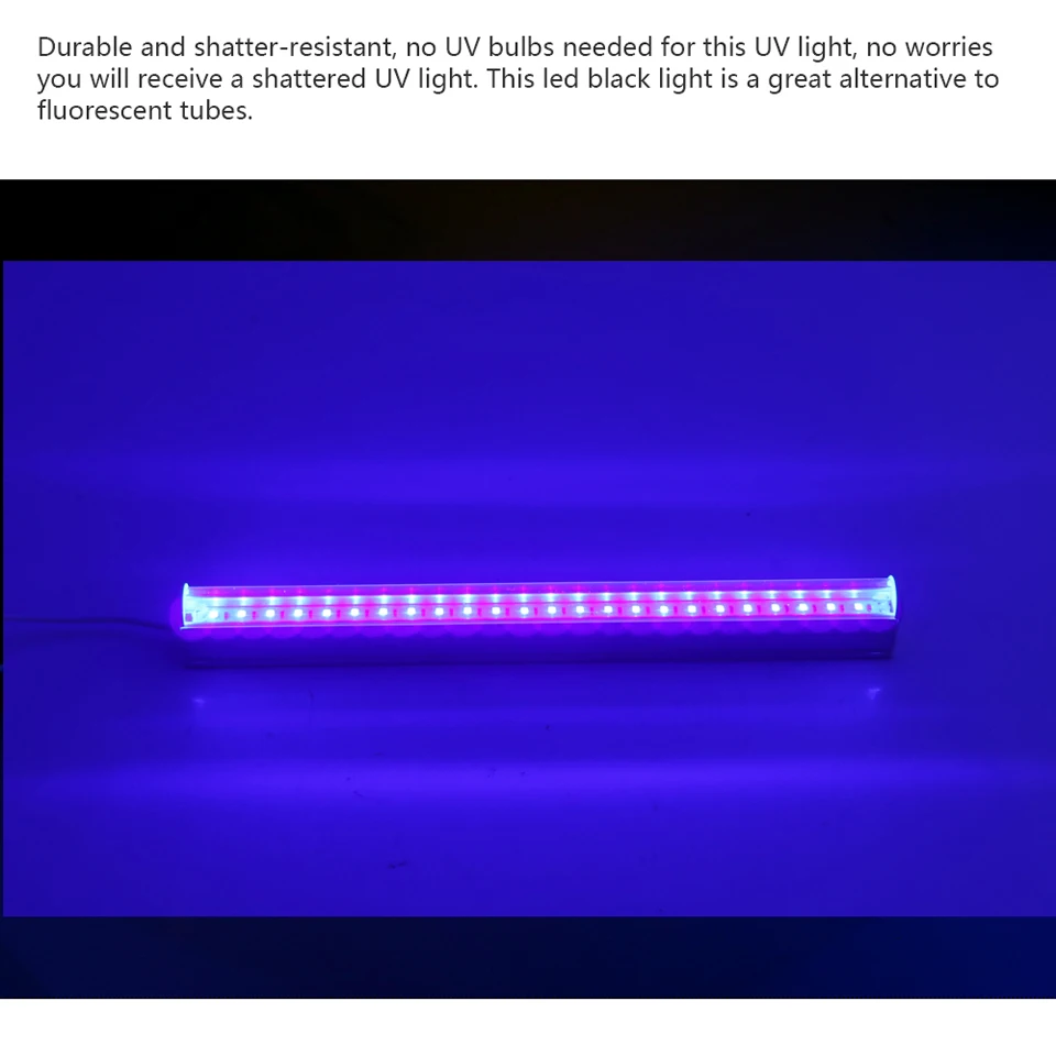 6 Вт 30 см USB портативный УФ-светодиодный черный свет ультрафиолетовая УФ-лампа Осветительная трубка DC5V светильники лампа для бара, вечерние, Клубные, DJ UV Art