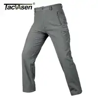 TACVASEN New Winter Shark Skin Soft Shell Tactical Military Camouflage Pants Men Waterproof Warm Paintball Army Fleece Pant