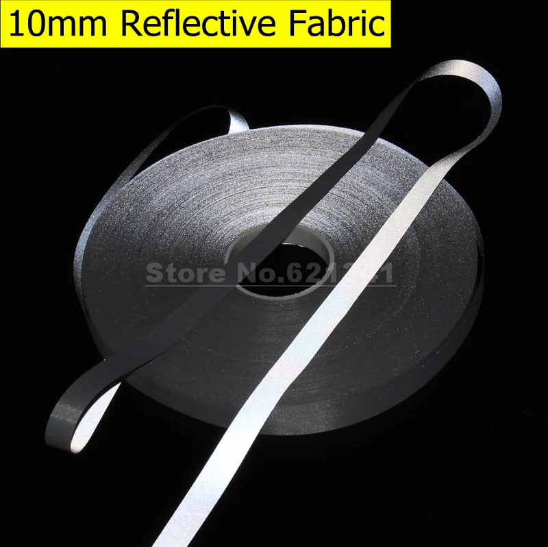 

Safety Bright Silver Reflective Polyester Chemical Fabric Sew On Clothes Tape Wide 10mm