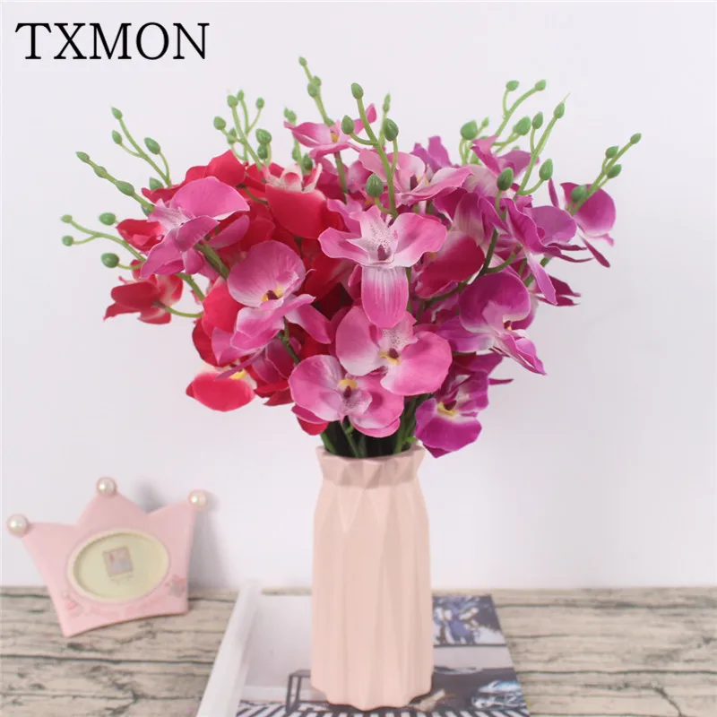 Beautiful 5 branches pronged beam simulation Phalaenopsis flower high