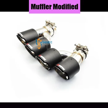

Top selling Modified Car Rear Exhaust Muffler Tail fit forr18 years bmw5 series525 528 530 G30 G38 4 outlet squre muffler tips