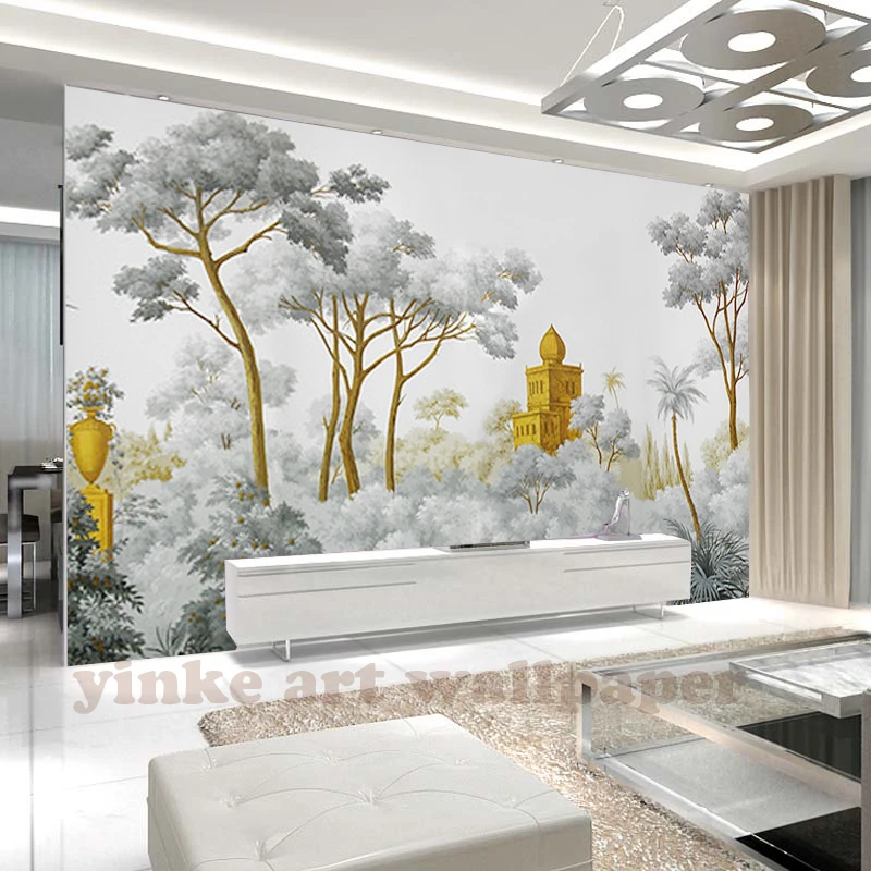 カスタム壁の壁紙 ヨーロッパスタイル レトロ 手描き 有名な風景絵画 壁紙 Painting Wallpaper Wall Painting Wallpapermural Wallpaper Aliexpress