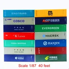 1:87 HO scale train  Model 40 feet container Oceangoing Ship Freighter Boat Accessories Scale model parts 