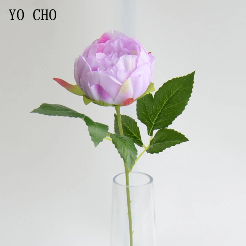 1 Head silk peony artificial flower wedding home decor (25)