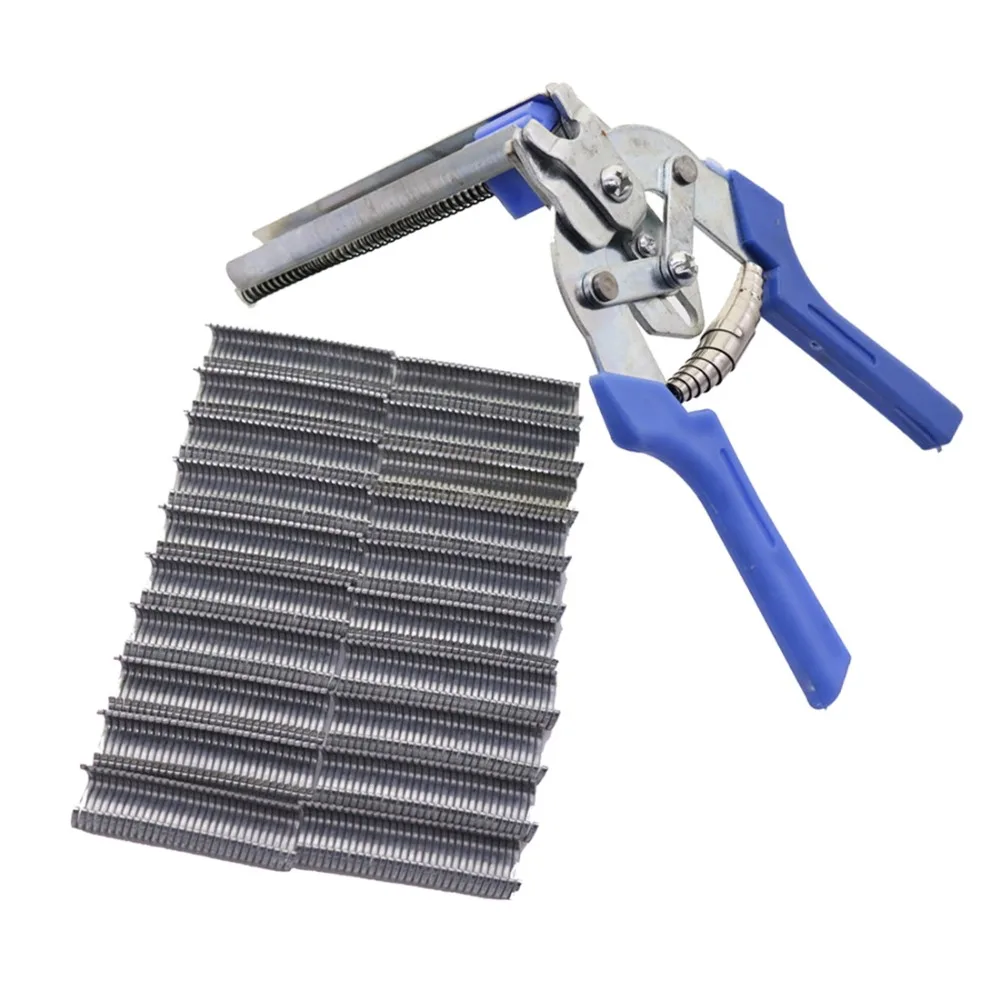 

1 pcs Metal Cage Assembly Pliers Nail Set Cage Clamp And 600M-Type Nails Group Cage Tools Pet Poultry Livestock Feeding Equipmet