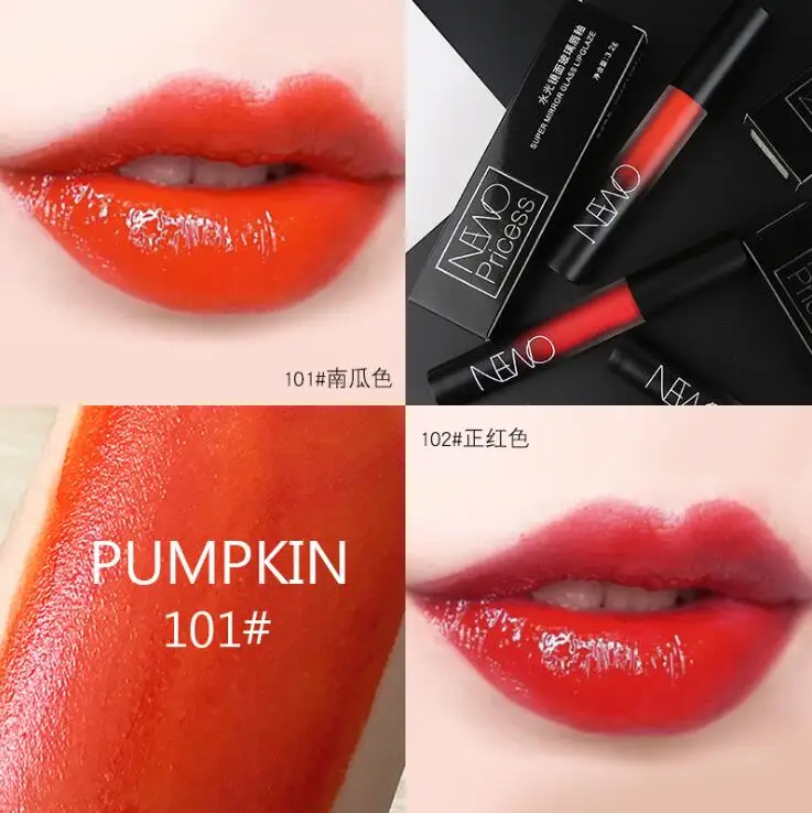 

Diamond Shining Women Cosmetics Gliter Metallic Lip Gloss Professional Makeup Liquid Lipstick