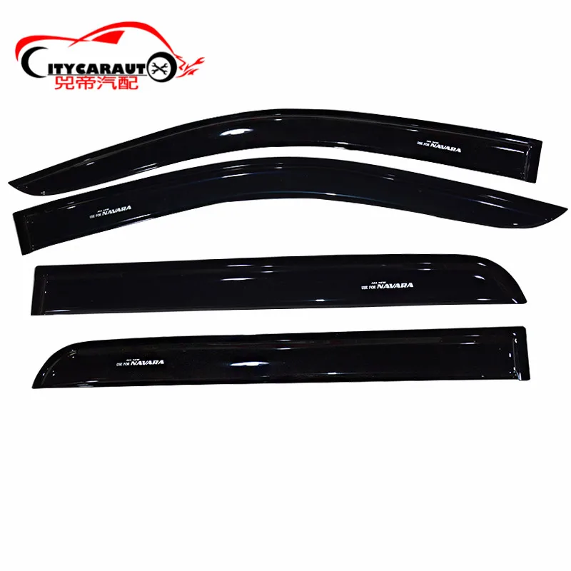 2014-18 Car Wind Deflector Awnings Shelters For NAVARA NP300 D23 Black Window Deflector Guard FIT For Nissan Navara NP300