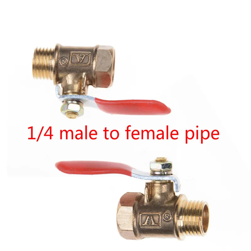 

Pipe Ball Valve 1/4'' Male Threaded Brass Ball Valve Hose Lever Handle Metal Ball Valve For Hardware Plumbing Tools