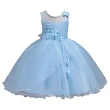 Girl Princess Pageant Dress Kids Prom Ball Gown Girls Bridesmaid Tutu Dress Sleeveless Girl birthday Wedding Party Floral Dress princess fluffy dress for girls pageant dress floral kids evening ball gown long girls prom dress pink party dress for girls