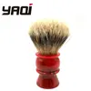 Yaqi 24MM 100% Silvertip Badger Hair Red Resin Handle Shaving Brushes for men ► Photo 1/5