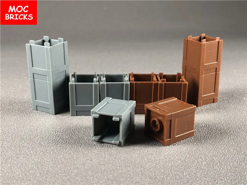 

100pcs/lot MOC Bricks DIY Container, Box 2 x 2 x 2 - Top Opening fit with 61780 Toys figure Building Blocks kids Dolls Gifts