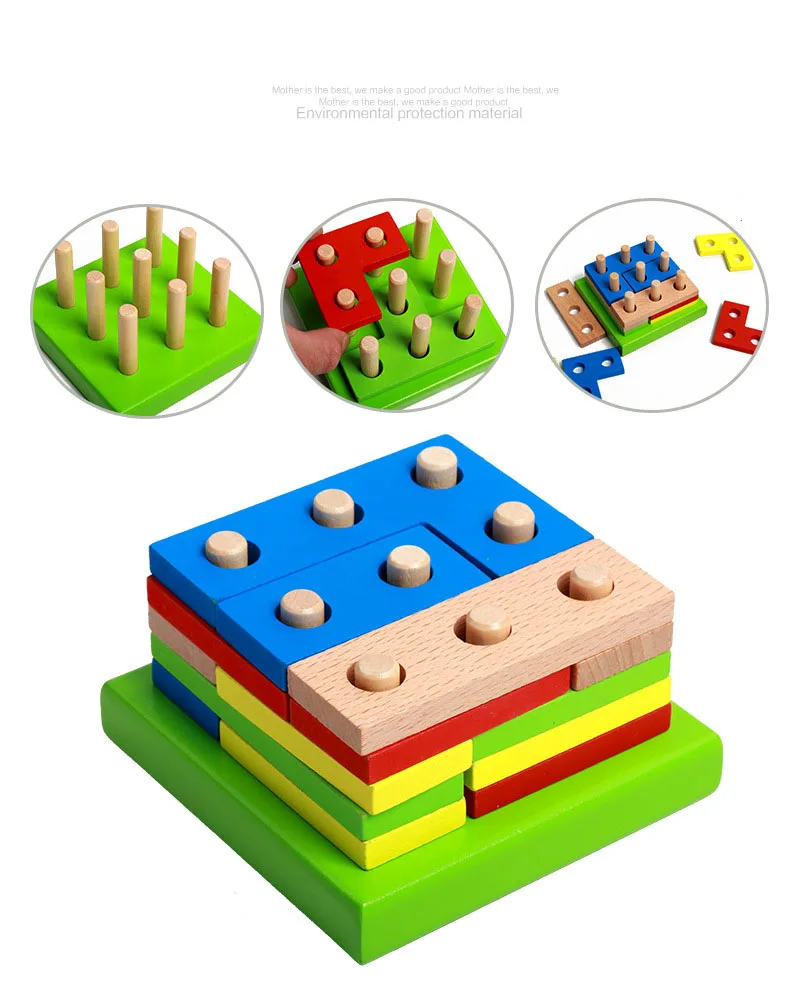 WYNLZQ забавные детские деревянные развивающие кубики для игр Игрушки Рождественские подарки на день рождения семейные детские игрушки Красочные