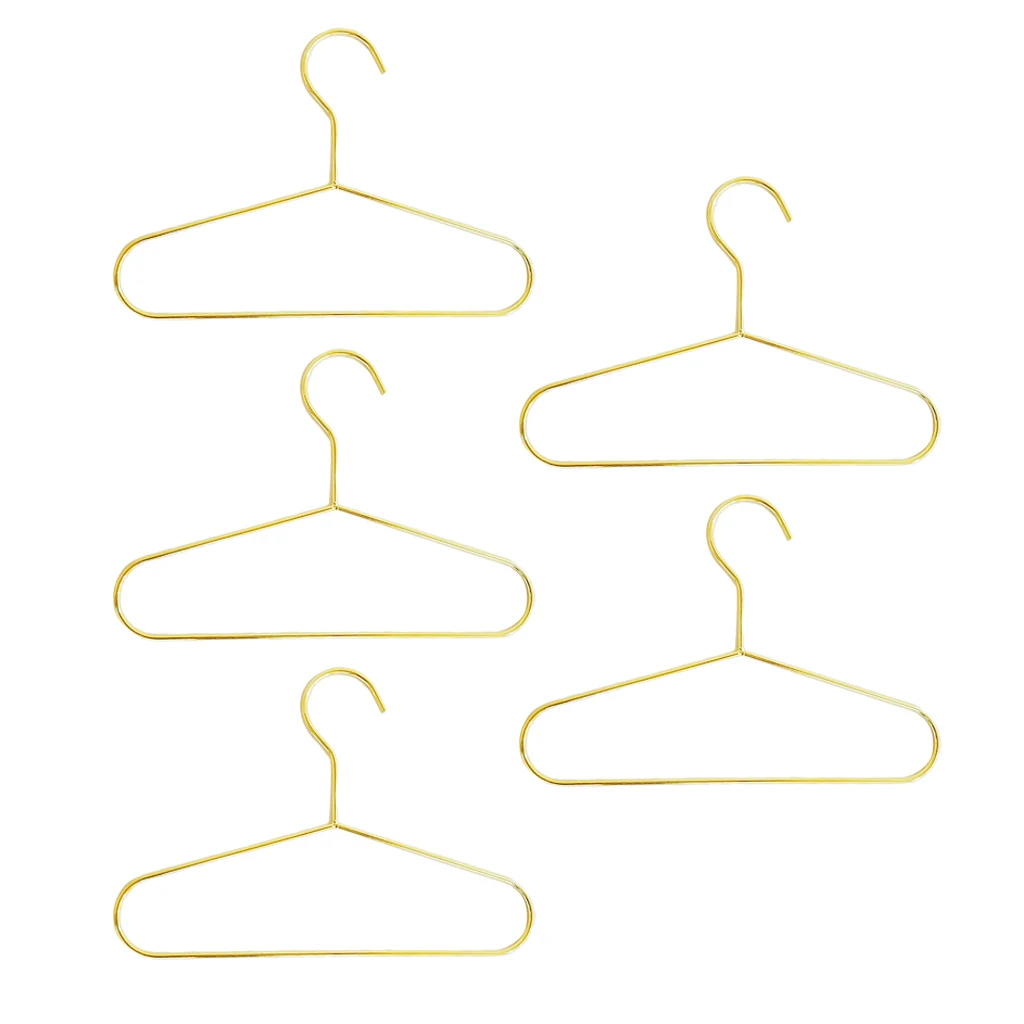 5 Pieces 25cm Gold Strong Metal Wire Hangers Children Clothes Hangers, Kids Hanger, Coat Hangers(5 pcs/Lot)