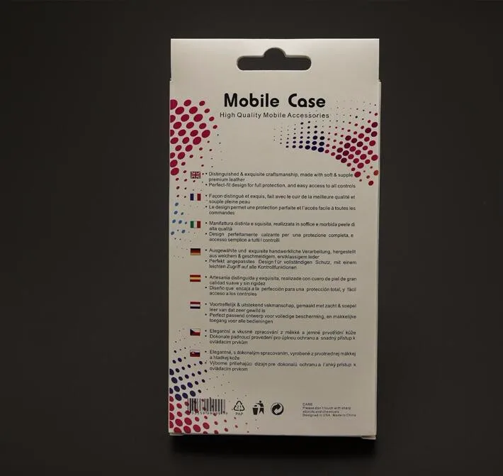 Крафт сотовый Чехол для телефона коробки, крышка мобильного телефона упаковки крафт коробки с пластиковым окном коробки для упаковки ювелирных изделий