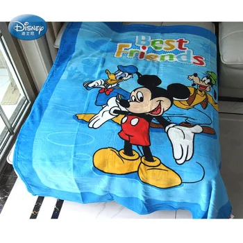 

Disney"Best Friend " Mickey Minnie Mouse Manta Coral Fleece Blue Blanket Throw 130x160cm for Boys Girls Gift on Bed/Sofa/plane