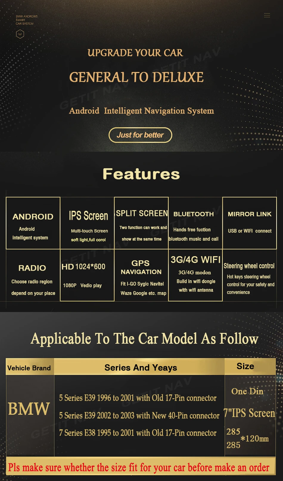 Flash Deal Original UI 1 din Android 9.0 Car DVD player for bmw E38 E39 With GPS Bluetooth Radio Steering wheel control Free Camera map 1