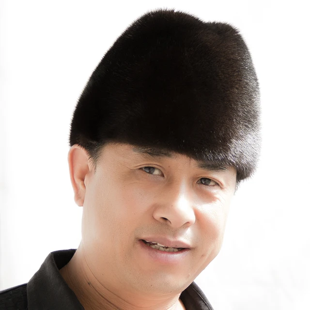 Cheap Quality outdoor wool winter mink hat quinquagenarian hat for man male fur hat