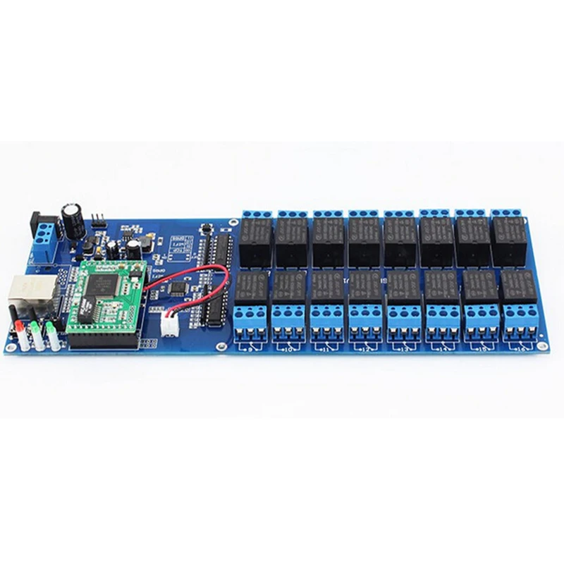 Стандартное сетевое реле Ethernet 16 канальный коммутационный модуль дистанционного