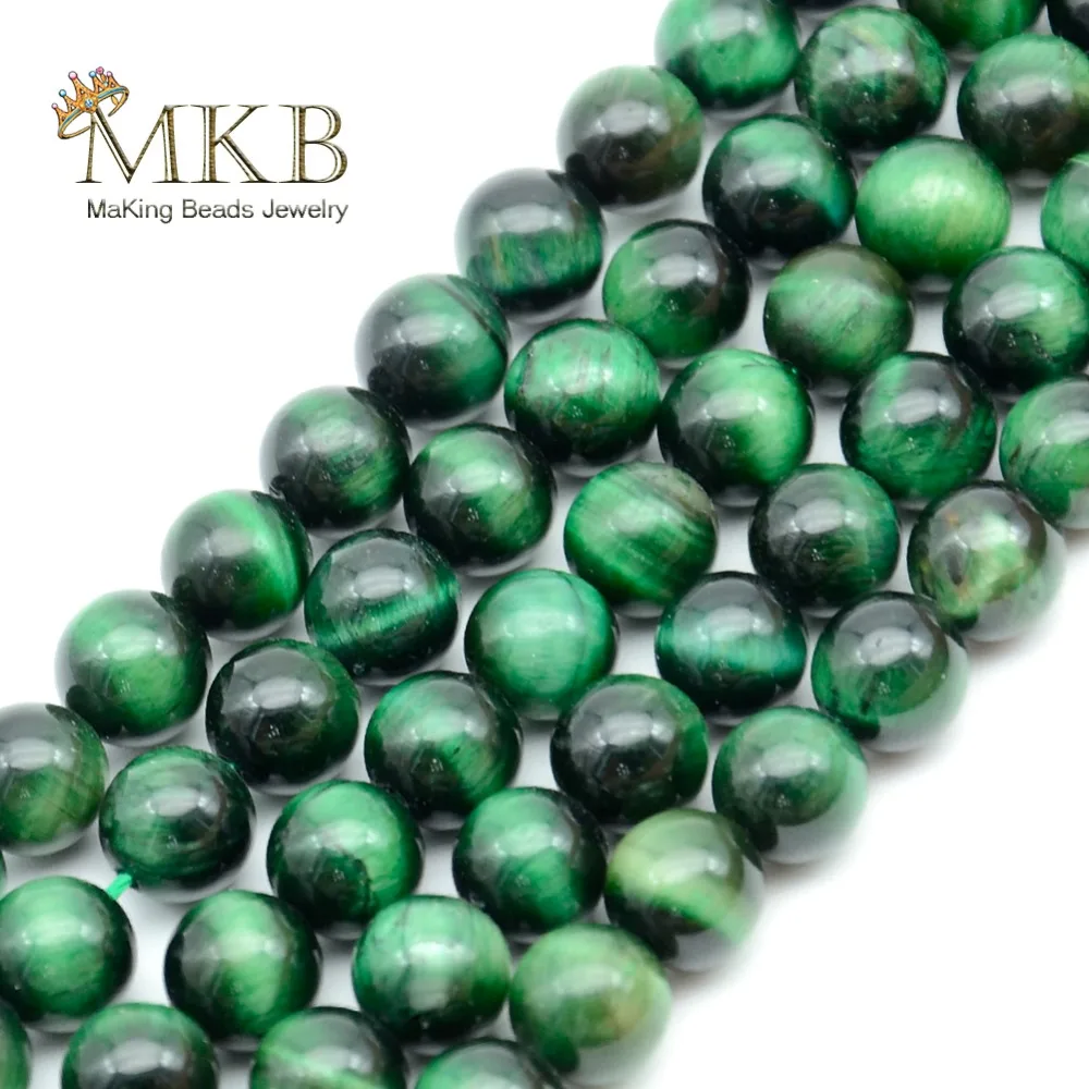 

A+ Natural Green Tiger Eye Stone Beads For Jewelry Making 4 6 8 10 12mm Gem Round Loose Beads Diy Bracelet Wholesale Perles