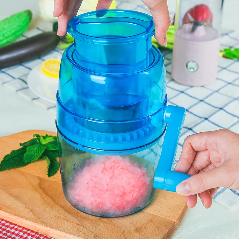 JIQI 1.1L ручная дробилка для льда бритва производитель Slushies мини бритва|ice crusher