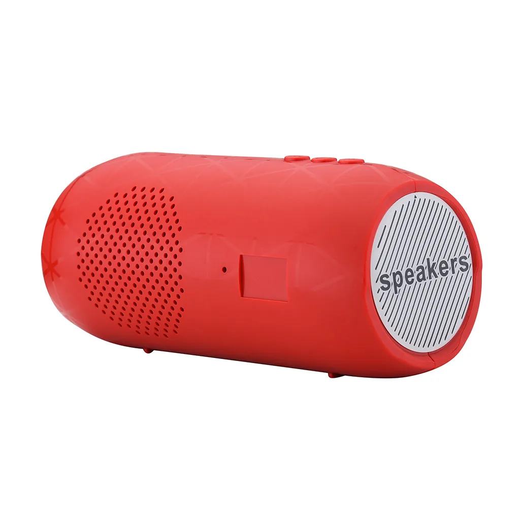HIFI портативный беспроводной Bluetooth динамик стерео звук бар TF FM радио сабвуфер Колонка s для компьютера телефоны - Цвет: Красный