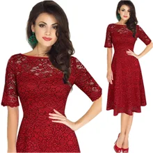 Для женщин элегантные сексуальные кружевные прозрачные Туника цельнокроеное платье костюм для клуба, платье подружки невесты, платье для матери невесты платье с коротким и широким подолом платье трапециевидной формы вечерние платья