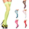 New Women Girls Fashion Neon Green Summer Mesh Sheer Over Knee Thigh High Elastic Sexy Candy Color Half- transparent Pantyhose ► Photo 1/6