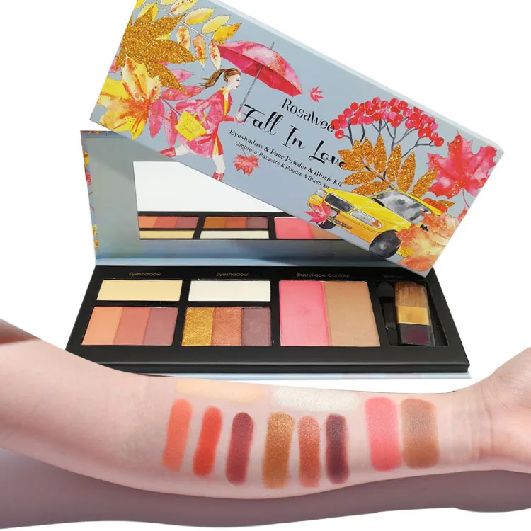 

Unicorn Eyeshadow Palette 10 Colors Make Up Glitter Eyeshadow Highlighter Blush With Brush Suit Eye Makeup + Brushes