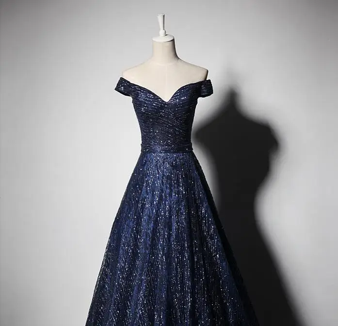 VENSANAC 2018 V Neck Lace Sequined Long A Line Evening Dresses Vintage Pleat Party Sash Sweep Train Prom Gowns VENSANAC 2018 V Neck Lace Sequined Long A Line Evening Dresses Vintage Pleat Party Sash Sweep Train Prom Gowns