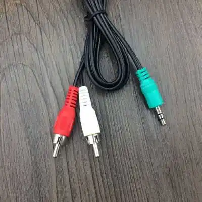 3.5mm Plug Jack to 2 RCA Male Stereo Audio Cable Adapter Y Splitter Converter 1.2M