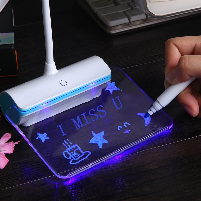 Настольные лампы USB Led Настольная лампа с доской для сообщений светильник чтения