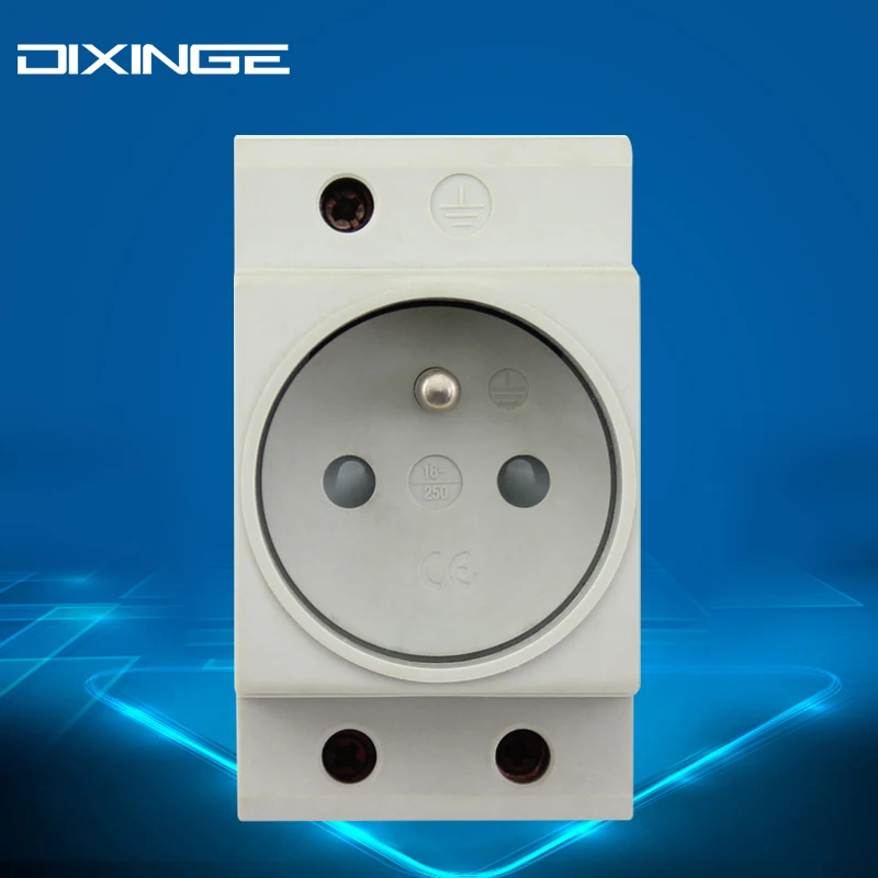 Modular socket guide rail type power supply socket four AC three phase