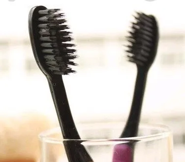 

Retail pack(4pcs) Hot selling healthy protable nano bamboo Anion Charcoal health dual adult toothbrush,person care