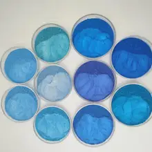 10 г x 10 цветов здоровая натуральная синяя серия минеральная пудра MICA порошок для самостоятельного изготовления мыла краситель для макияжа Тени для век уход за кожей