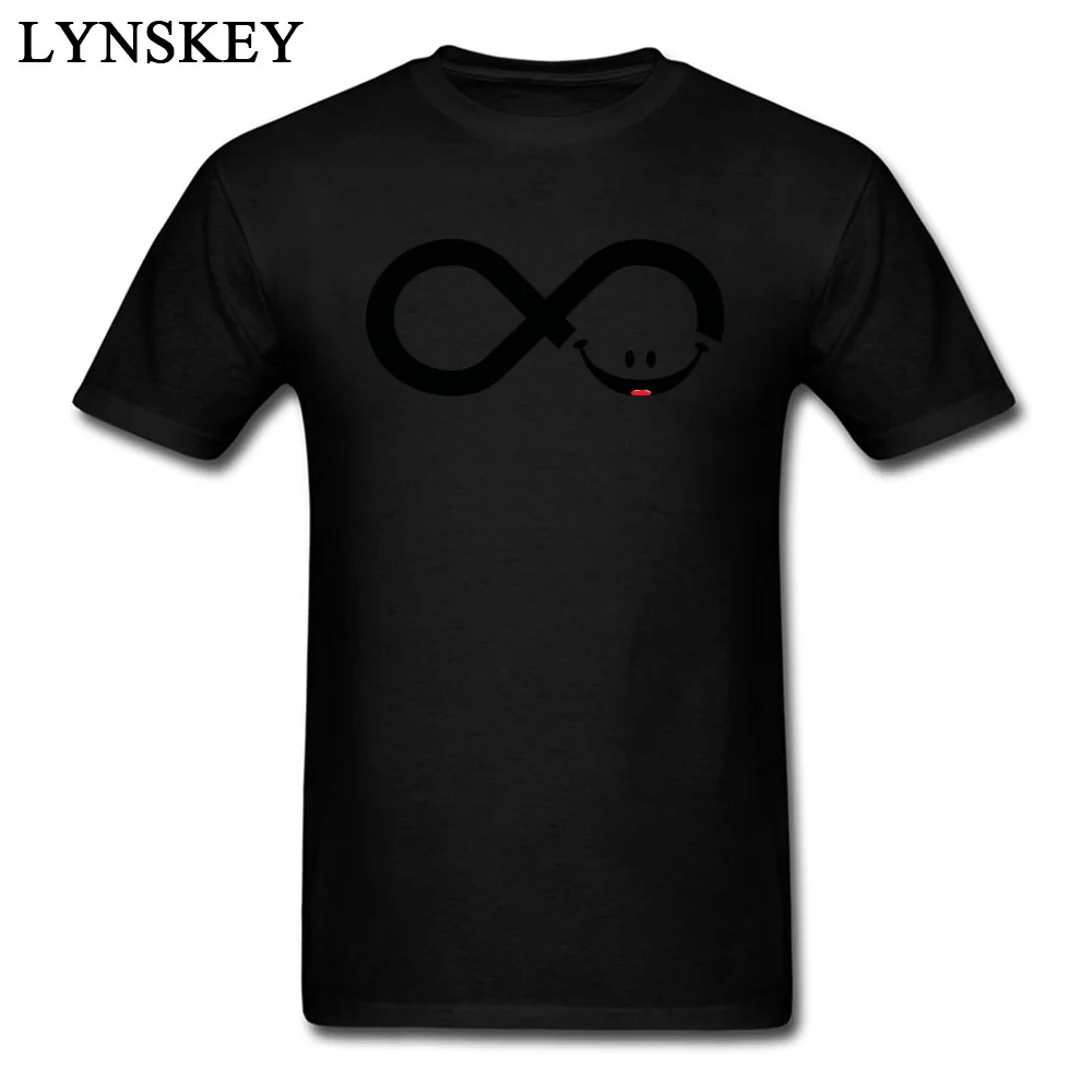 Classic Design Tops T Shirt O-Neck Summer/Autumn 100% Cotton Short Sleeve T-shirts for Boys infinity smile Design Tee Shirt infinity smile black