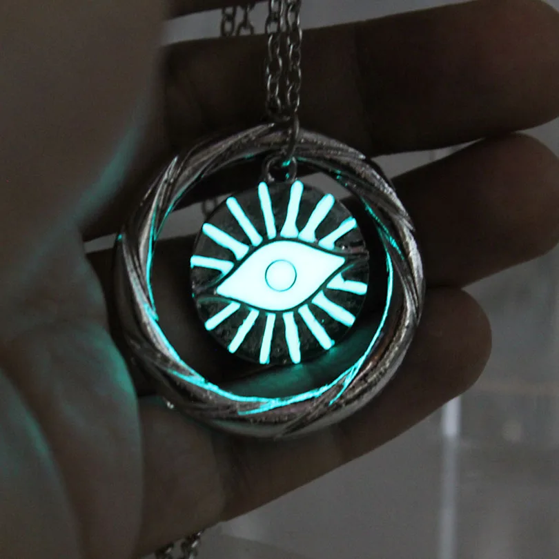 Светящееся ожерелье Eye of the Sun цепочка с кулоном модное ювелирное изделие