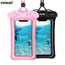FONKEN IPX8 водонепроницаемый чехол для телефона смартфон сухая Сумка Подушка безопасности поплавок чехол для хранения подводный сенсорный Android мобильный телефон Дайвинг сумка