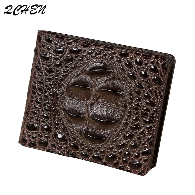 Men's wallet Crocodile bone Crocodile skin Men's wallet British style Leather wallet Crocodile tail bone wallet Man 005tb