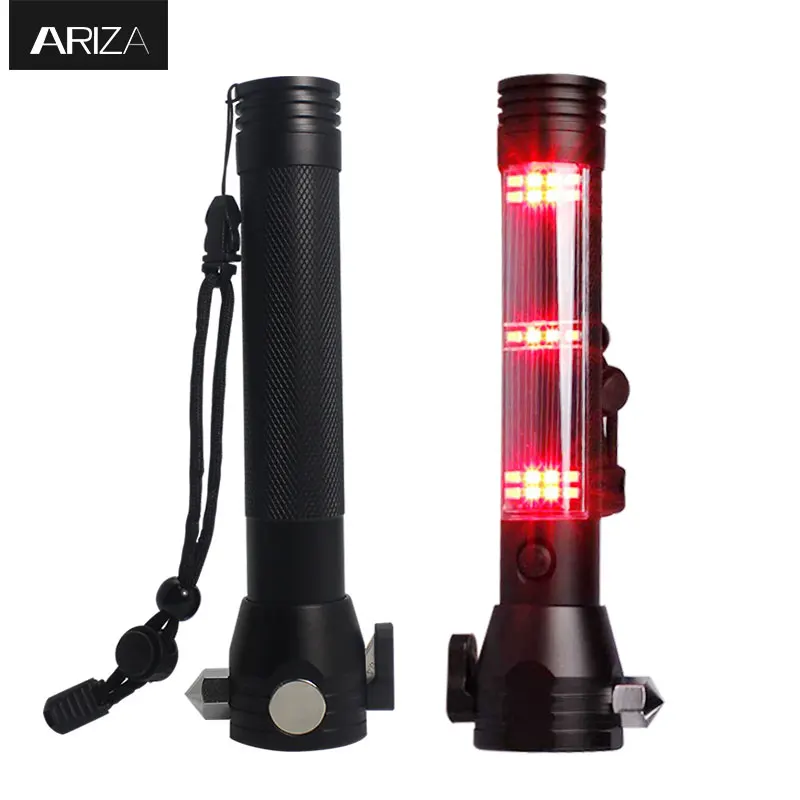 

Ariza car safety emergency hammer window breaker safety hammer with seatbelt cutter LED light Multifunction rescue hammer tool