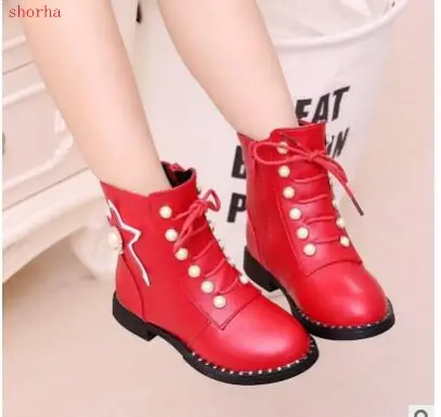 

New Autumn Children shoes boys and girls leather shoes wear non-slip shoes children boots boys and girls boots