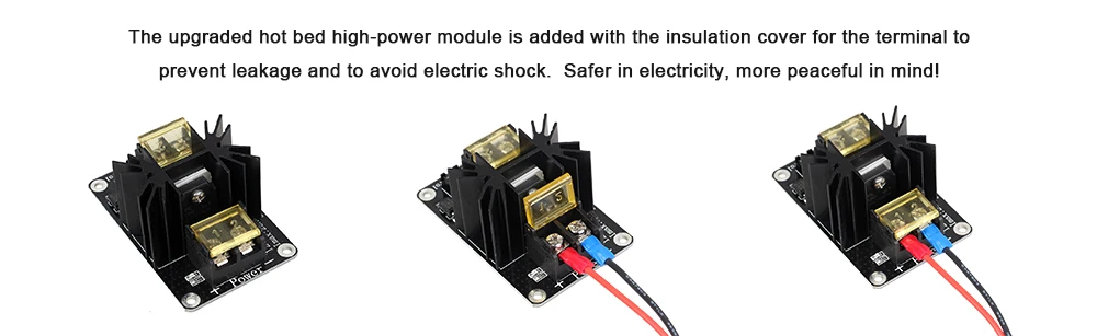 3DSWAY 3D Printer Parts General Add-on Heated Bed Power Expansion Module Hot bed Module High Power Module MOS Tube with Cable (2)
