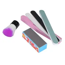 6 шт. набор Шлифовальная Пилка Для ногтей буферный блок маникюрные инструменты педикюр УФ гель набор высшего качества 3JY11