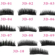 4 шт./пара Магнитная ресницы 3d ручной работы норки ресниц с 3 магниты полный черные волосы многоразовые ресницы расширение макияж комплект