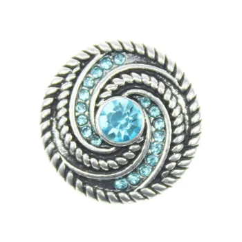 

20pcs Vintage Carved Snap Buttons Beautiful Flower full Crystal Buttons fit 18mm/20mm DIY Buttons Jewelry