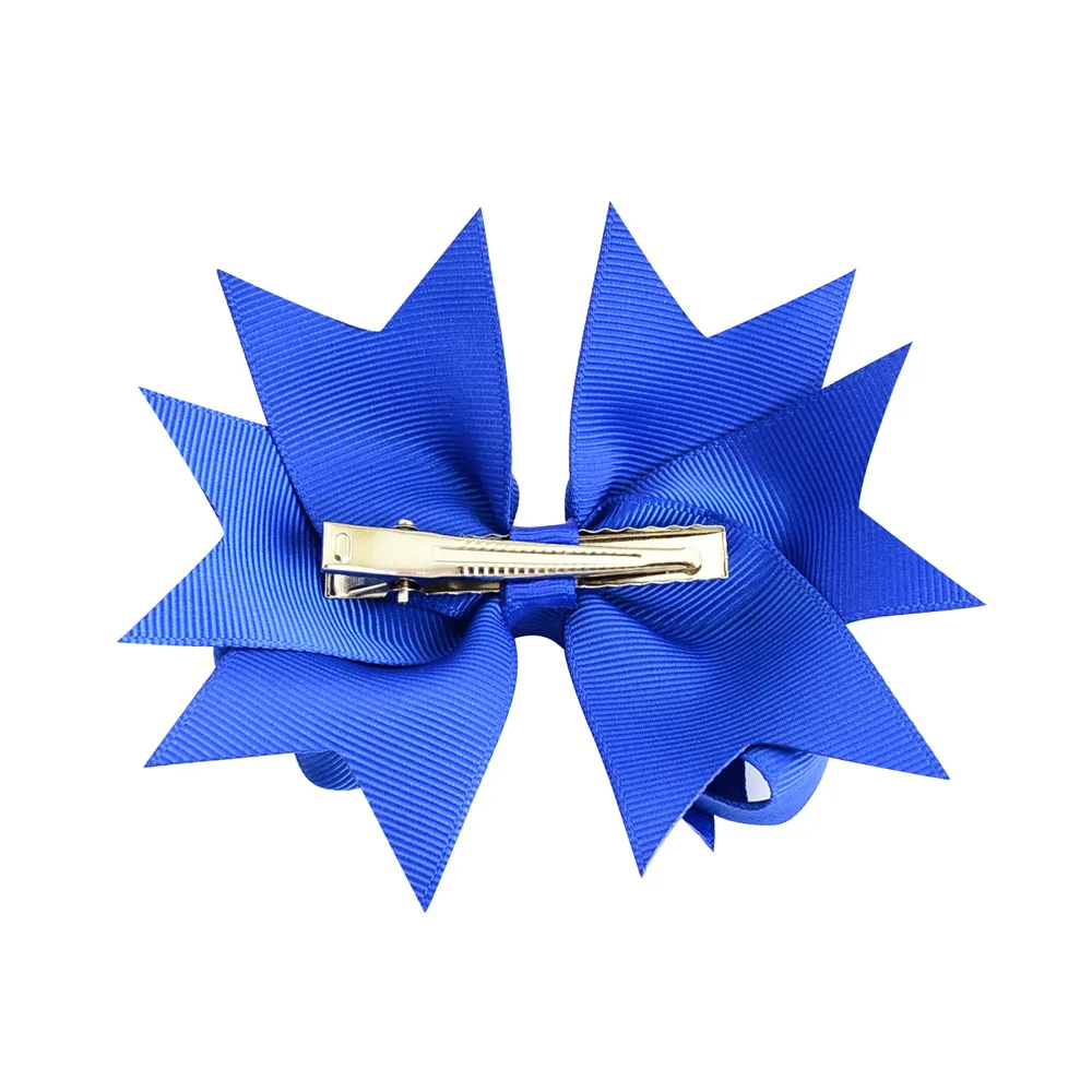 Newest 1piece Solid 4.7 Inch Grosgrain Ribbon Bows Accessories With Clip Boutique Bow Hairpins Hair Ornaments 722 -