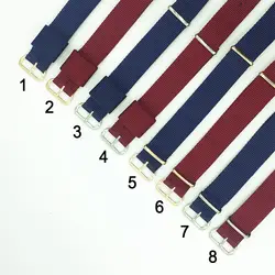14 мм 18 мм 20 мм тканевый часовой ремень нейлоновый ремешок для часов Пряжка ремень синий, винно-красный ремешок для часов, серебро, розовое