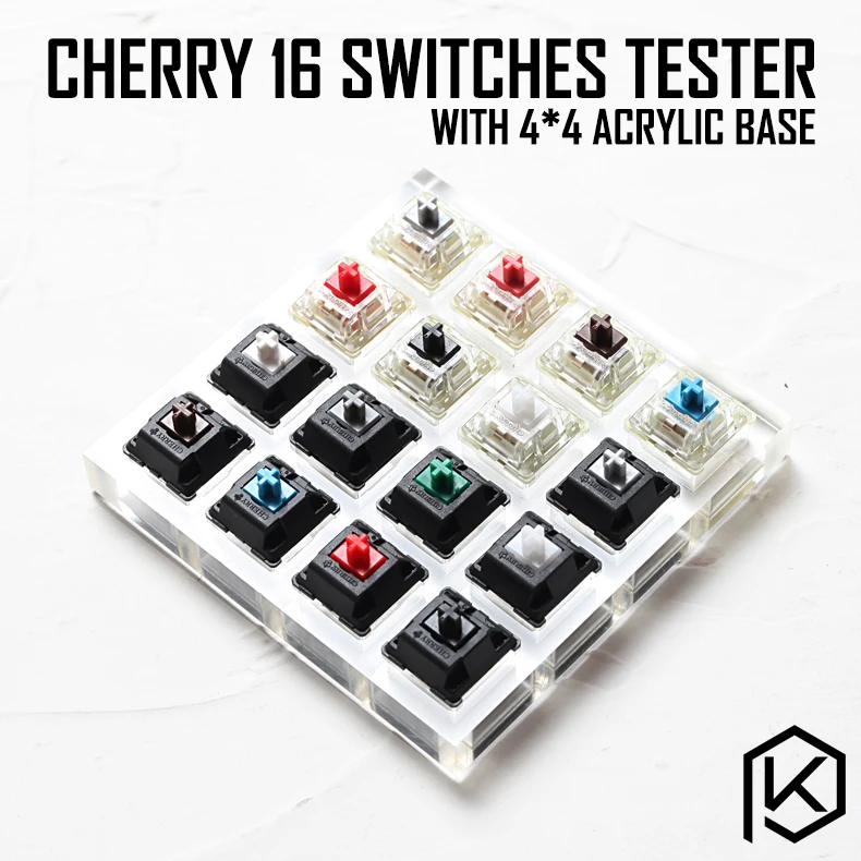 aluminum or Acrylic Switch Tester 2X2 kailh box switches Chinese Style red green grey yellow RGB SMD for Mechanical Keyboard