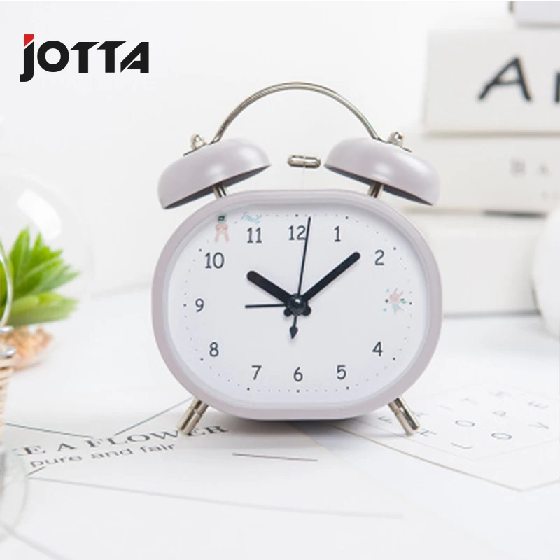 

Lovely cute cat alarm clock home metal cartoon alarm clock student lady bedroom set a small gift desk clock