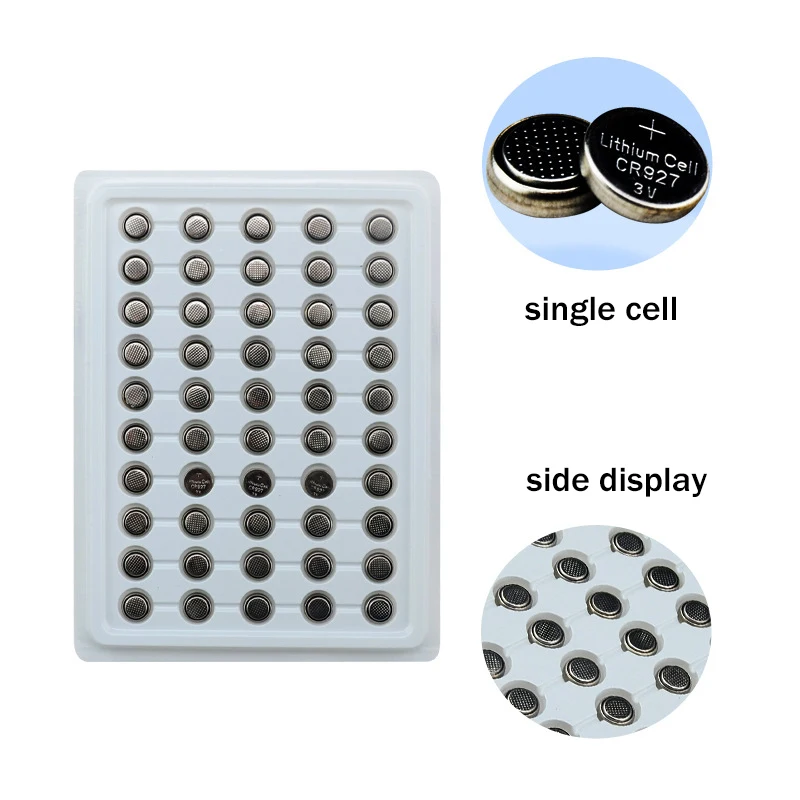 

50pcs/lot CR927 3V Button Cell Battery DL927 BR927 ECR927 5011LC Lithium Lamps Hand Fidget Spinner Batteries New