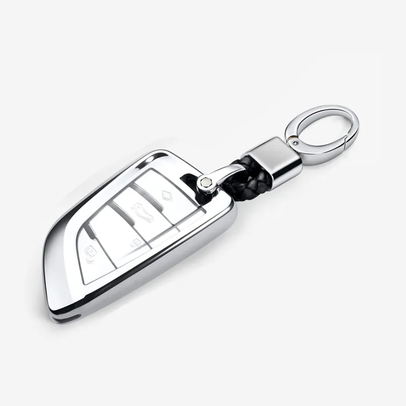 Автомобильный брелок для ключей, защитный чехол для ключа автомобиля, многоцветная и стильная застежка для ключей, Высококачественная продукция - Цвет: silver (C style)